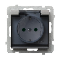 OSPEL SONATA GPH-1RSP/m/38/d Gniazdo bryzgoszczelne schuko IP przesłony