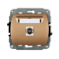 KARLIK TREND 8GF-1.1 Gniazdo antenowe pojedyńcze typu F (SAT) pozłacany