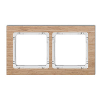 KARLIK DECO DRD-2I Ramka uniwersalna podwójna - efekt drewna (ramka dąb; spód biały)