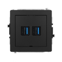 KARLIK DECO 12DGUSBBO-6  Gniazdo podwójne 2xUSB A-A 3.0