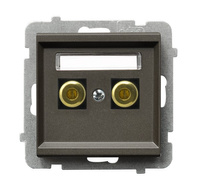 OSPEL SONATA GGN-1R/m/40 Gniazdo głośnikowe pojedyncze czekoladowy