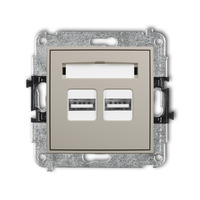 KARLIK ICON 60ICUSB-6 Mechanizm ładowarki USB podwójnej 2xUSB A, 15,5W max., 5V, 3.1A