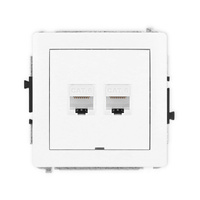 KARLIK DECO 25DGKBO-4  Gniazdo komputerowe podwójne 2xRJ45