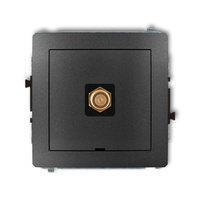 KARLIK DECO 11DGFBO-1.1  Gniazdo antenowe pojedyńcze  typu F (SAT) pozłacany