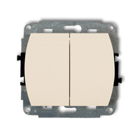 KARLIK TREND 1WP-44.2 Łacznik zwierny dwubiegunowy (dwa klawisze bez piktogramów