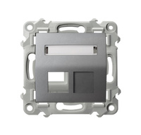 OSPEL SZAFIR GPK-1ZS/p/70 Obudowa gniazda pojedynczego Keystone skośna