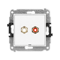 KARLIK ICON 25IGRCABO-2  Gniazdo podwójne RCA