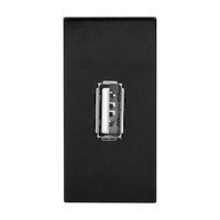 NOEN USB data, gniazdo modułowe 22,5x45mm USB data 2.0, czarne