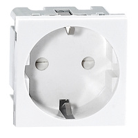 NOEN GS, gniazdo modułowe 45x45mm 1x2P+Z, typ F schuko, 16A 250V, białe
