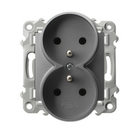 OSPEL SZAFIR GP-2ZRZ/m/70 Gniazdo podwójne z uziemieniem moduł 