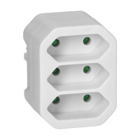 Rozgałęźnik 3x2P EURO biały 20 sztuk