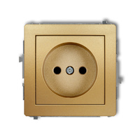 KARLIK DECO 29DGP-1p  Gniazdo pojedyńcze  bez uziemienia 2P (przesłony torów prądowych)