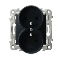 OSPEL SZAFIR GP-2ZRZ/m/33 Gniazdo podwójne z uziemieniem moduł