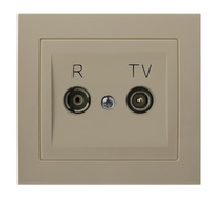 OSPEL KIER GPA-WK/01 Gniazdo RTV końcowe beż