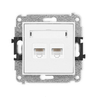 KARLIK MINI MGK-2  Gniazdo komputerowe podwójne 2xRJ45