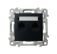 OSPEL SZAFIR GPK-2Z/K/m/33 Gniazdo komputerowe podwójne, kat. 5e MMC