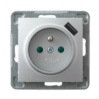 OSPEL IMPRESJA GP-1YZPUSB/m/18 Gniazdo z/u z przesłonami, ładowarka USB