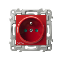 OSPEL SZAFIR GP-1ZZDP/m/00 Gniazdo z uziemieniem DATA z przesłonami