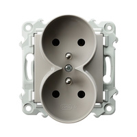 OSPEL SZAFIR GP-2ZRZ/m/83 Gniazdo podwójne z uziemieniem moduł 