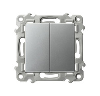 OSPEL SZAFIR ŁP-10Z/m/18 Łącznik podwójny schodowy srebro