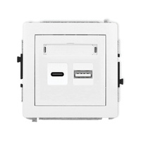 KARLIK DECO 25DCUSB-8  Ładowarka USB podwójna  USB C + USB A