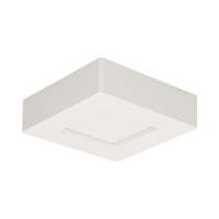 LETI LED 9W, oprawa downlight, natynkowa, kwadratowa, 530lm, 3000K, biała, wbudowany zasilacz LED