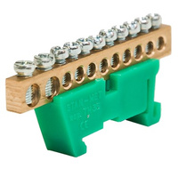 Stan-met Listwa zaciskowa ochronna 9x10mm2+2x25mm2 zielona