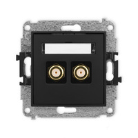 KARLIK ICON 12IGF-2.1  Gniazdo antenowe podwójne typu F (SAT) pozłacany