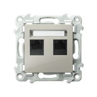 OSPEL SZAFIR GPK-2Z/K/m/83 Gniazdo komputerowe podwójne, kat. 5e MMC