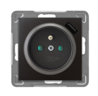 OSPEL IMPRESJA GP-1YZPUSB/m/50 Gniazdo z/u z przesłonami, ładowarka USB