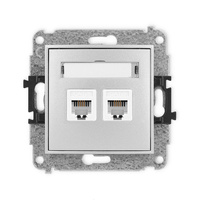 KARLIK MINI 7MGT-2  Gniazdo telefoniczne podwójne  2xRJ11