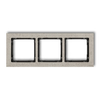 KARLIK DECO 27-12-DRB-3 Ramka uniwersalna potrójna - beton (ramka: jasnoszara; spód: czarny)