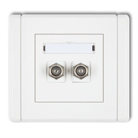 KARLIK FLEXI FGF-2.1 Gniazdo antenowe podwójne typu F (SAT) pozłacane