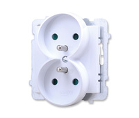 OSPEL AS GP-2GRZP/m/00 Gniazdo podwójne z/u z przesłonami torów