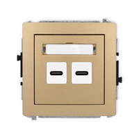KARLIK DECO 8DGUSB-8  Gniazdo podwójne 2xUSB C-C