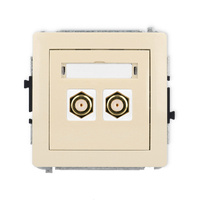 KARLIK DECO 1DGF-2.1 Gniazdo antenowe podwójne typu F (SAT) pozłacany