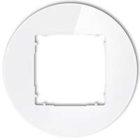 KARLIK ICON 0-0-IRSO-1 Ramka uniwersalna pojedyncza okrągła - efekt szkła (ramka: biała; spód: biały)