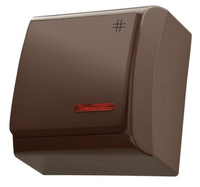 Ospel bis ŁN-4BS/24 Łącznik krzyżowy z podświetleniem brąz