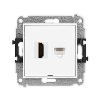 KARLIK ICON IGHKBO  Gniazdo pojedyńcze  HDMI 2.0 + gniazda komp. poj. 1xRJ45