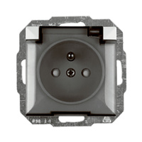 Gniazdo pojedyncze p/t 2P+Z bryzgoszczelnie z klapką Pearl, 16A, 250V, PT-16PHL, biały