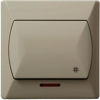 OSPEL AKCENT ŁP-4AS/01 Łącznik krzyżowy z podświetleniem beż