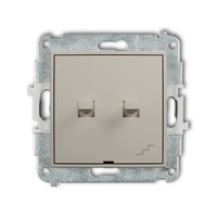 KARLIK ICON 60IWPUS-10.1 Mechanizm łącznika jednobiegunowego ze schodowym w stylu amerykańskim (wspólne zasilanie)