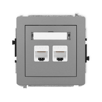 KARLIK DECO 27DGK-4  Gniazdo komputerowe podwójne 2xRJ45