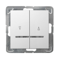 OSPEL IMPRESJA ŁP-7YBS/m/00 Łącznik żaluzjowy z podświetleniem pomarańczowym z blokadą mechaniczną