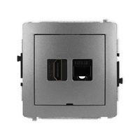 KARLIK DECO 11DGHKBO  Gniazdo pojedyńcze  HDMI 2.0 + gniazda komp. poj. 1xRJ45