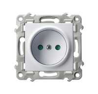 OSPEL SZAFIR GP-1ZP/m/00 Gniazdo pojedyncze z przesłonami torów biały