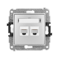 KARLIK MINI 7MGK-8  Gniazdo komputerowe podwójne 2xRJ45
