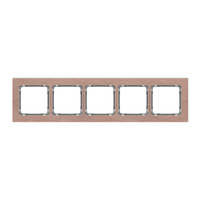 KARLIK DECO 9-11-DRA-5 Ramka uniwersalna pięciokrotna - aluminium szczotkowane (ramka: kolor miedziany; spód: grafitowy)