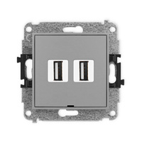 KARLIK ICON 27IGUSBBO-2  Gniazdo podwójne 2xUSB A-A 2.0