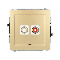 KARLIK DECO 29DGRCABO-2 Gniazdo podwójne RCA